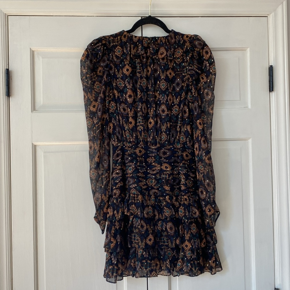 Ulla Johnson Esila Dress Size 0 Ikat Chiffon Mini Dress - Picture 13 of 13